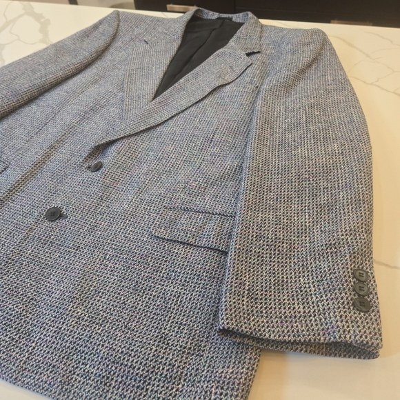 Bachrach 100% Silk Single Breasted Tweed All Seasons Blazer Mens 44R - Picture 3 of 10